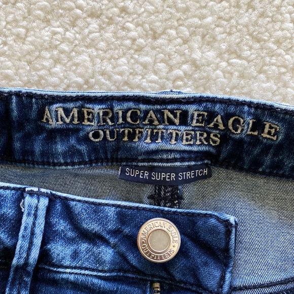 American Eagle Super Stretch Sky High - High Rise Dark Wash Denim Jeggings Jeans - Picture 10 of 12